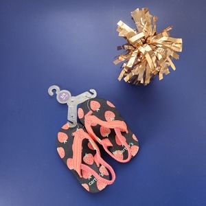 Carter's Girl XS Strawberry Slingback Flip Flops